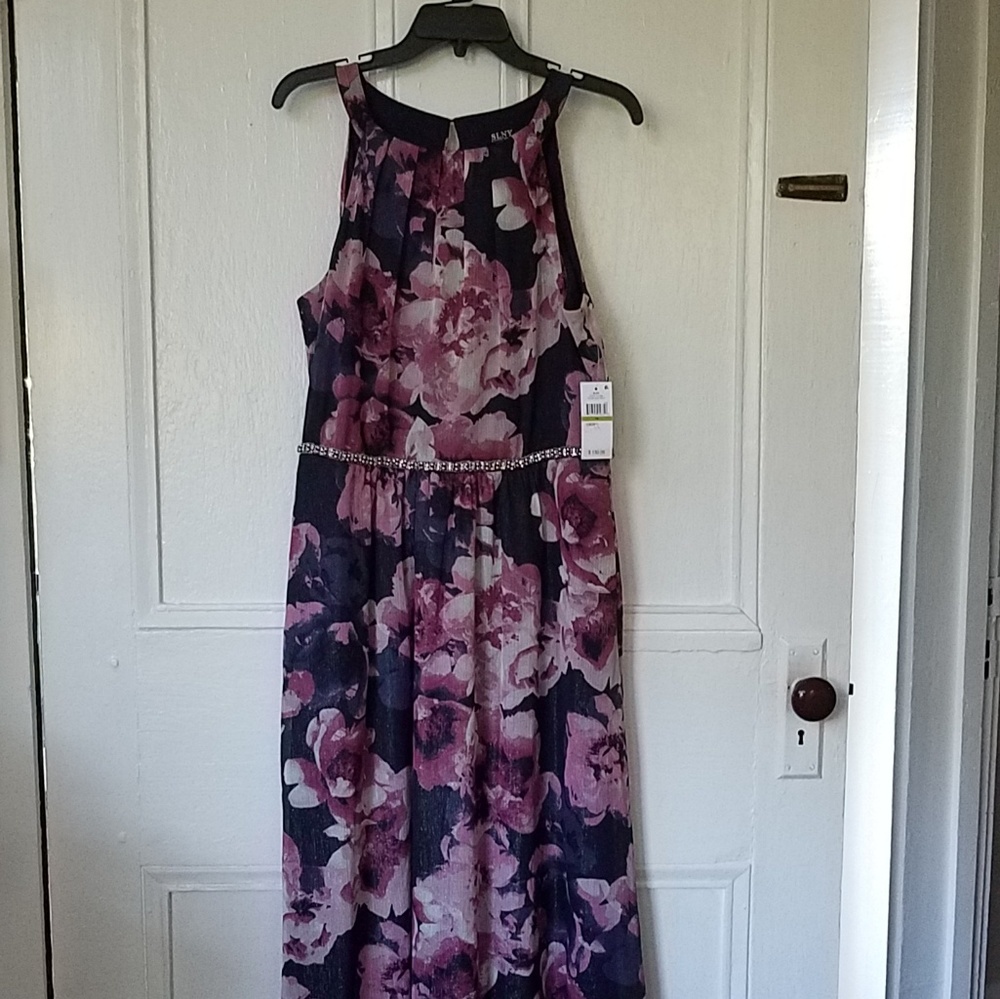 NWT SLNY Floor Length Womens Dress